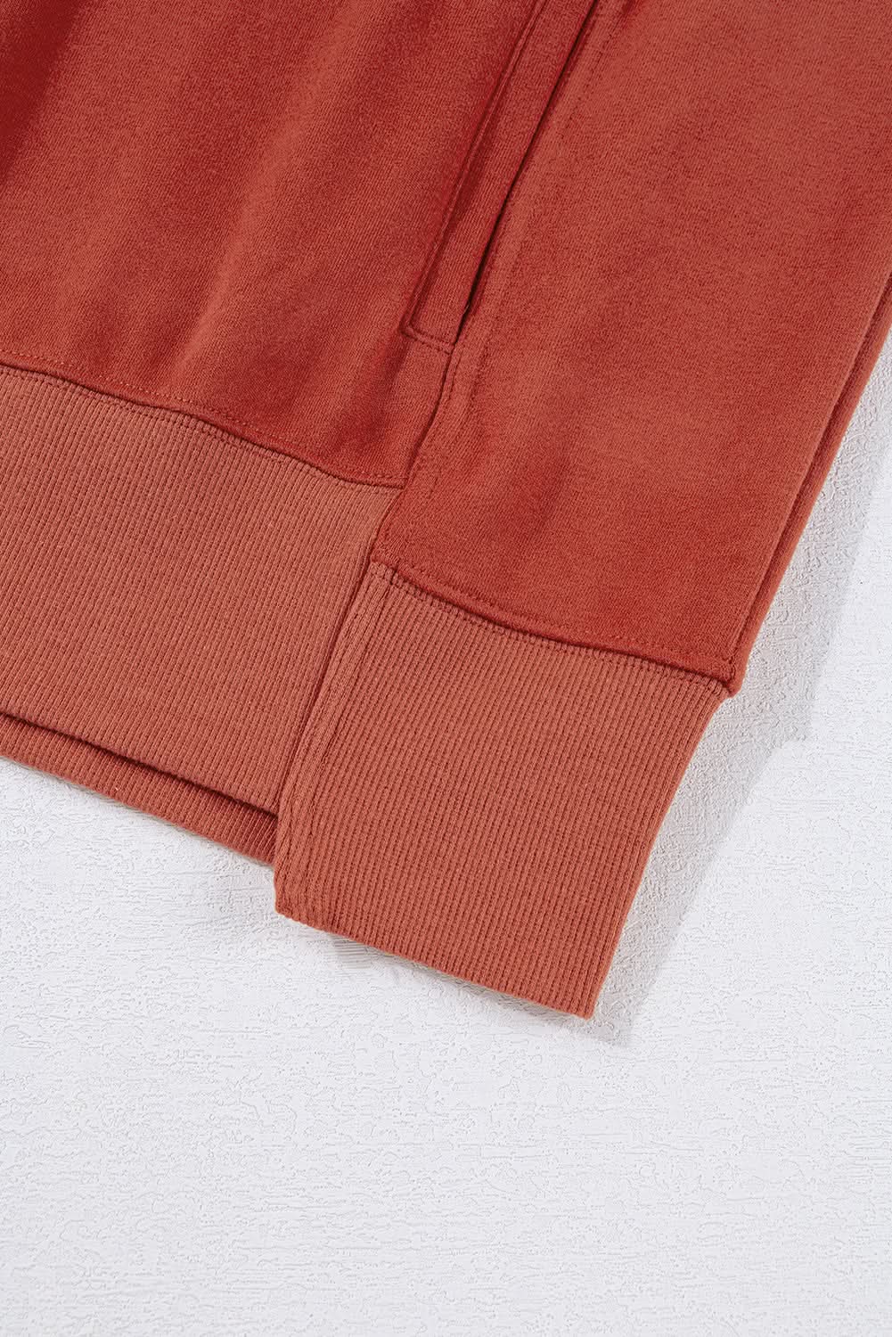 Red clay oversized drawstring hoodie - Love Salve